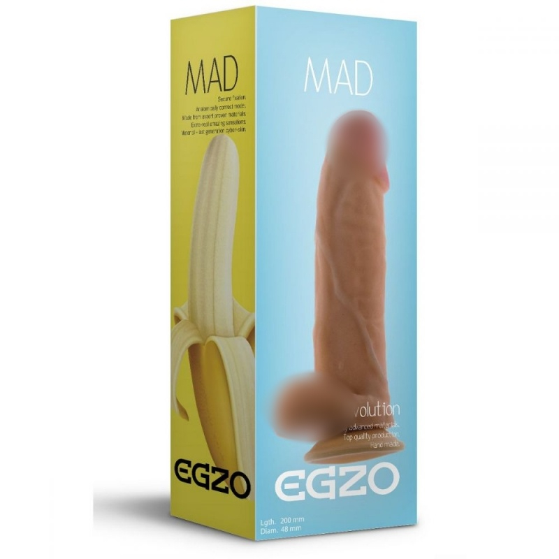 Фаллоимитатор реалистичный "Egzo Mad" крупный, на присоске 