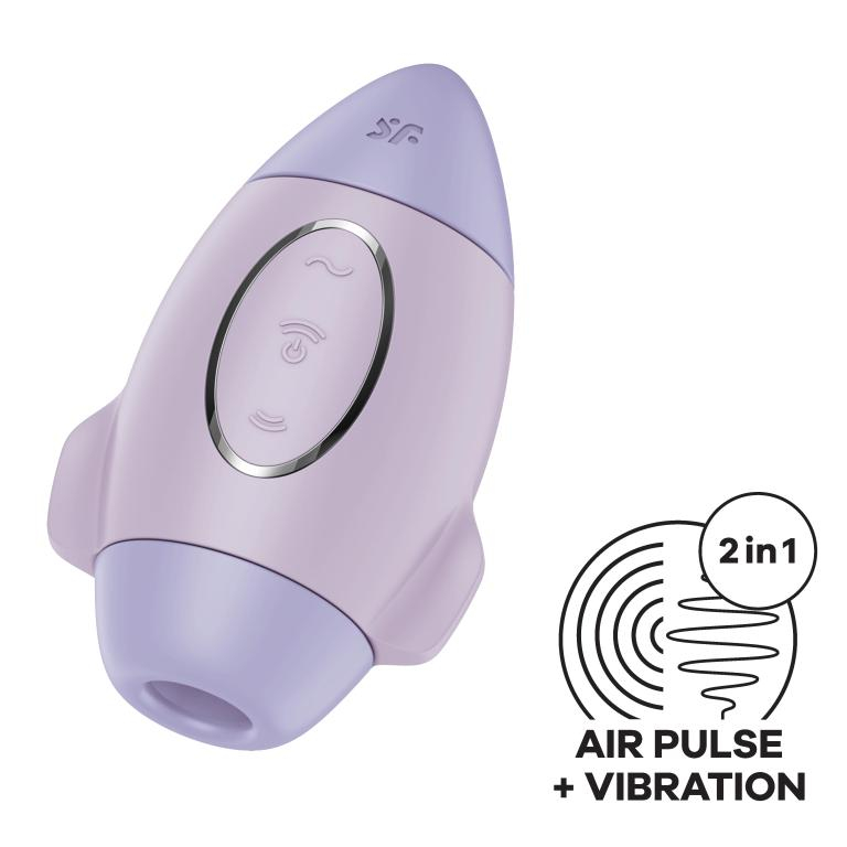 Стимулятор клитора "Satisfyer Mission Control" вакуум+вибрация, сиреневый 